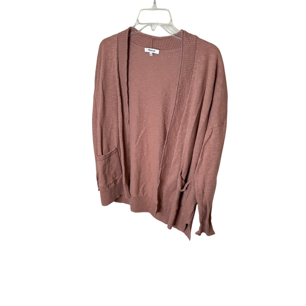 Madewell Cardigan Sweater Dusty Rose Open Front M